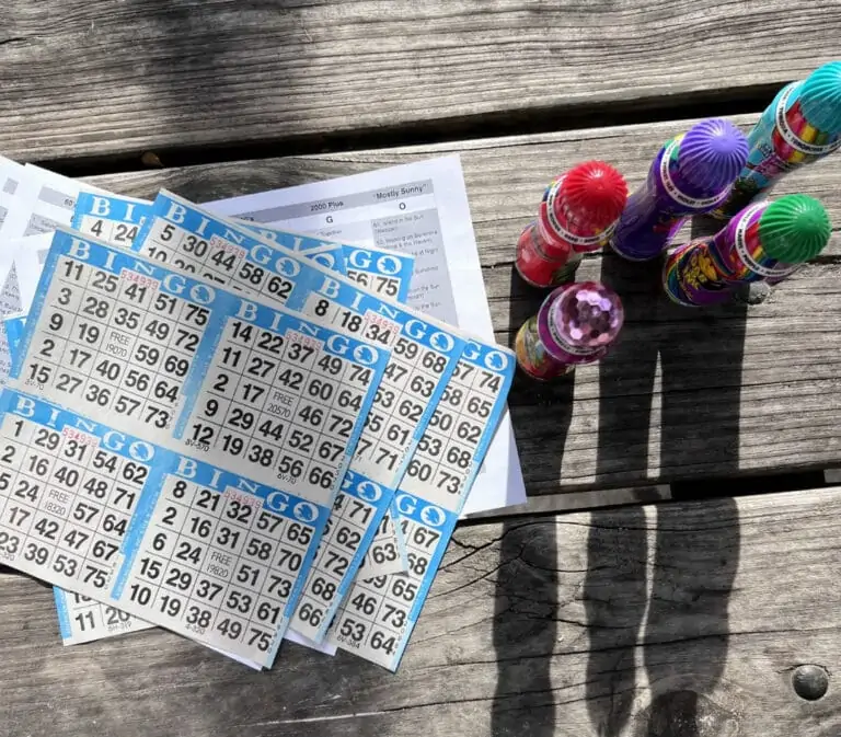 Bingo cards and bingo dobbers