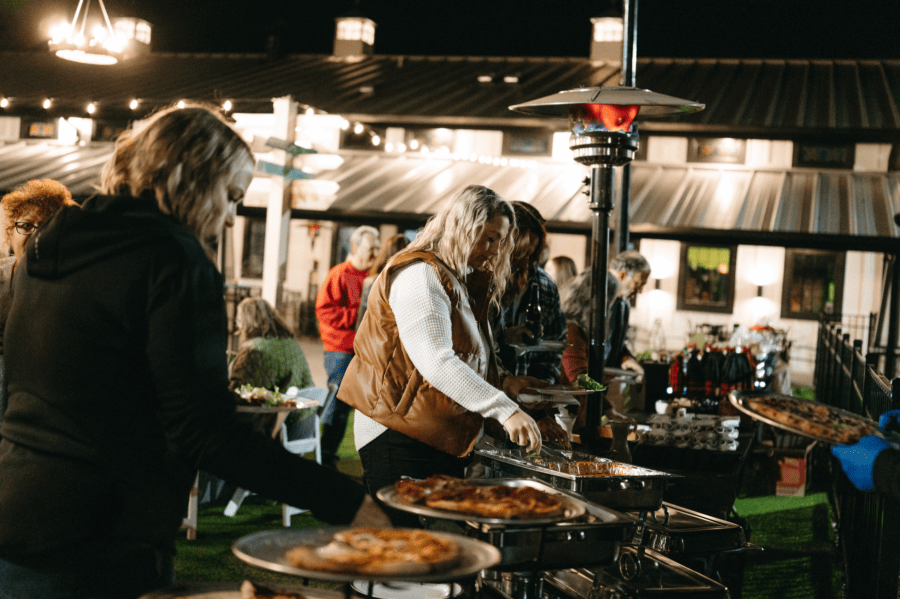 Food table at in-restaurant events