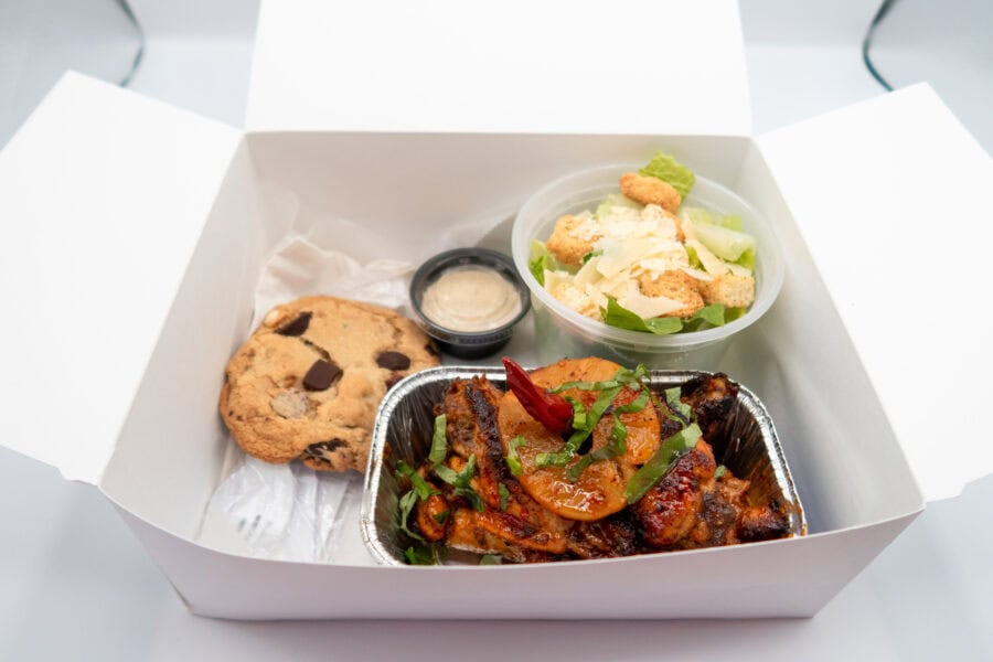 Express catering combo (wings, salad, and cookie)