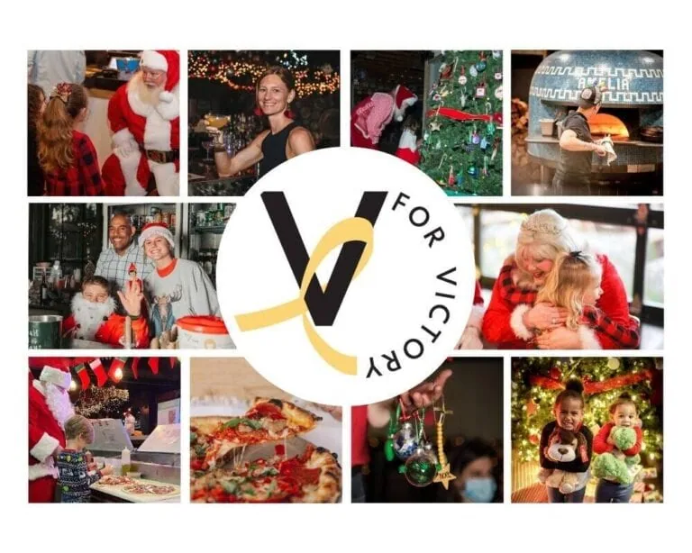 V for Victory holiday logo